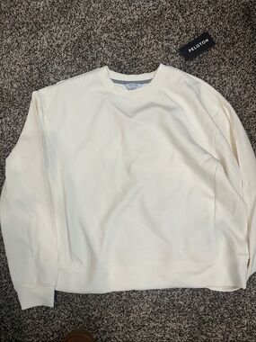Peloton Sandashed Pintuck Pull Over Crewneck L NWT